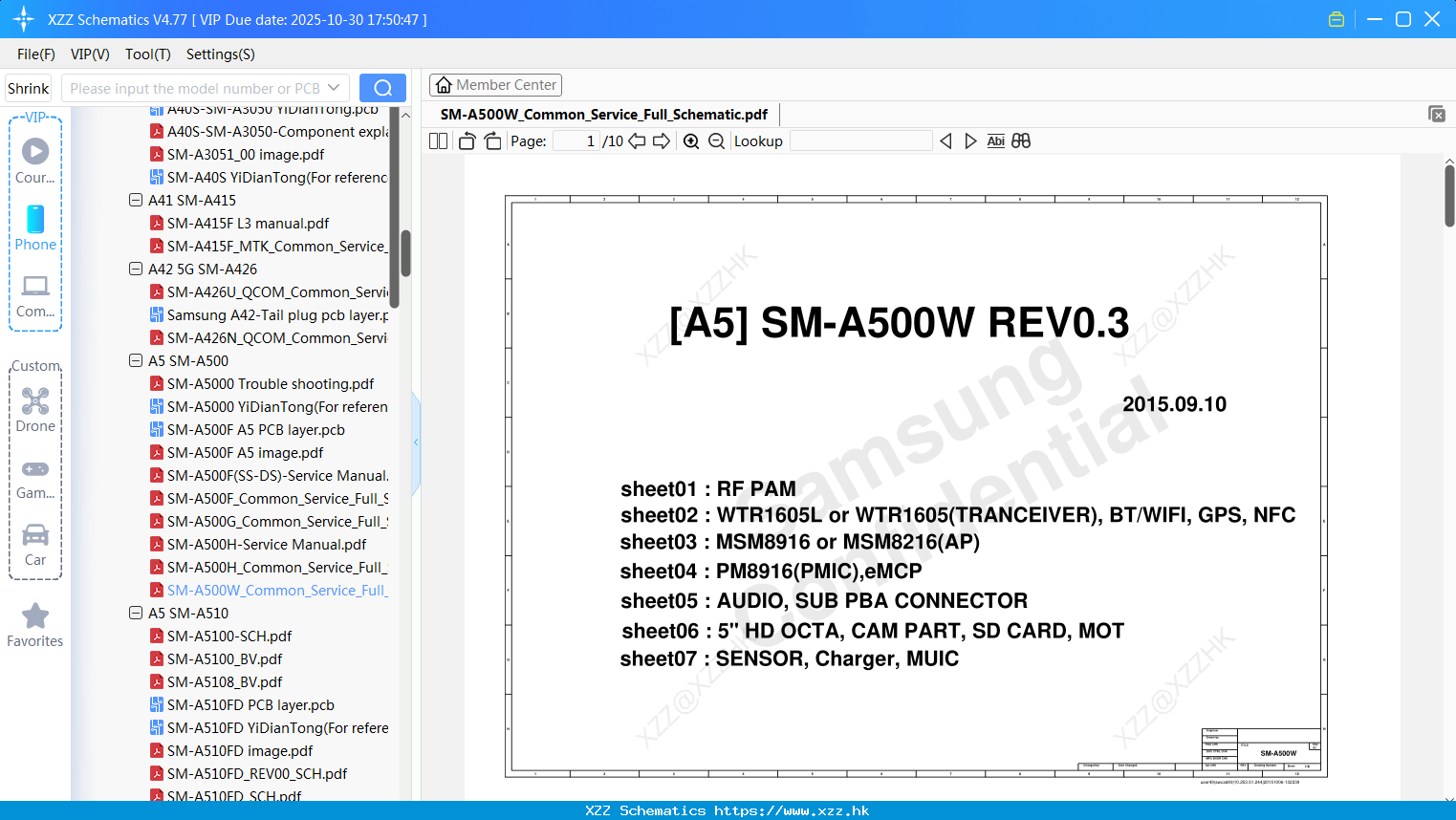 Samsung SM-A500W_Common_Service_Full_Schematic